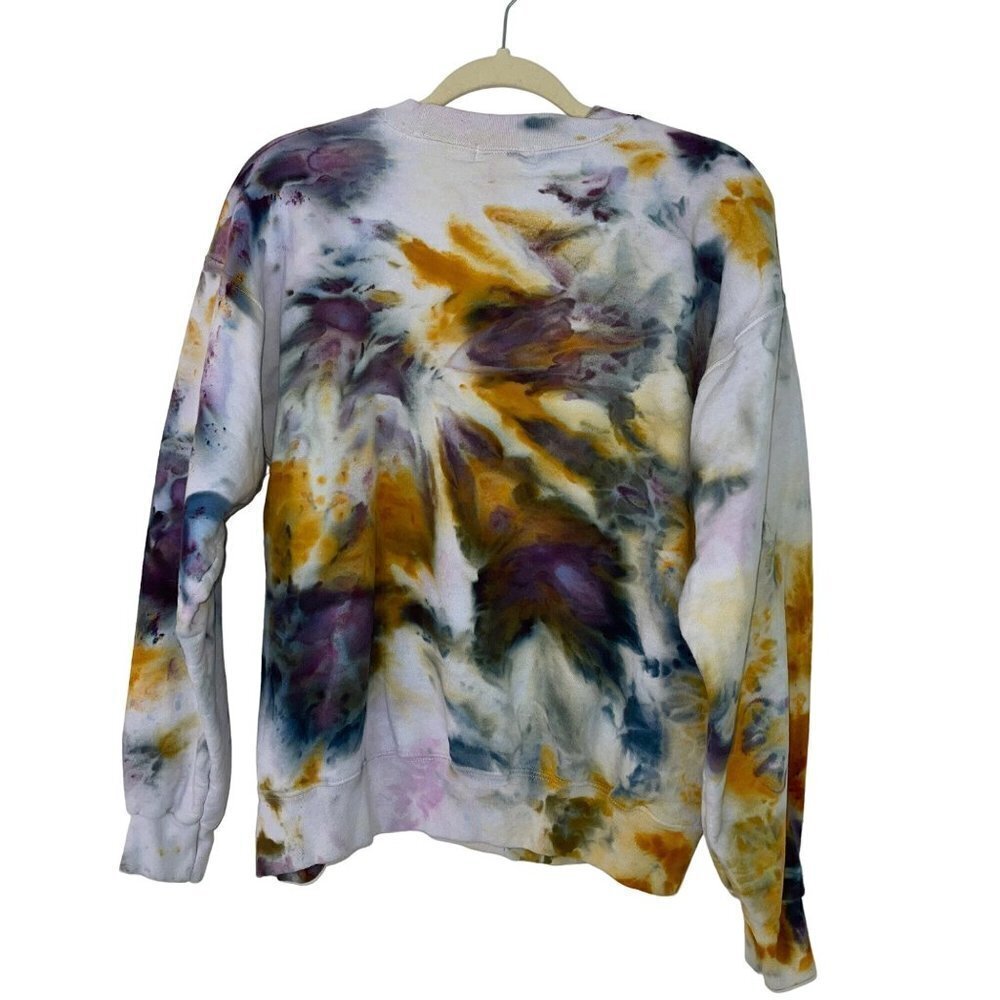Anna Joyce Womens Sweatshirt Size Medium Hand Dyed Pure Cotton Handmade Portland - Picture 8 of 8